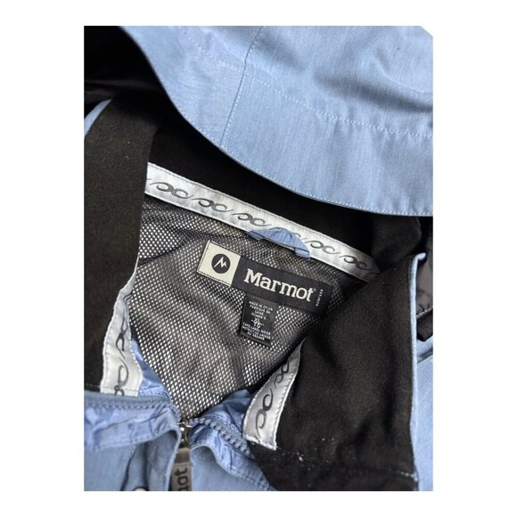 MARMOT Waterproof Outdoor Windbreaker Blue Rain Jacket w Hood Womens XL - Picture 5 of 7